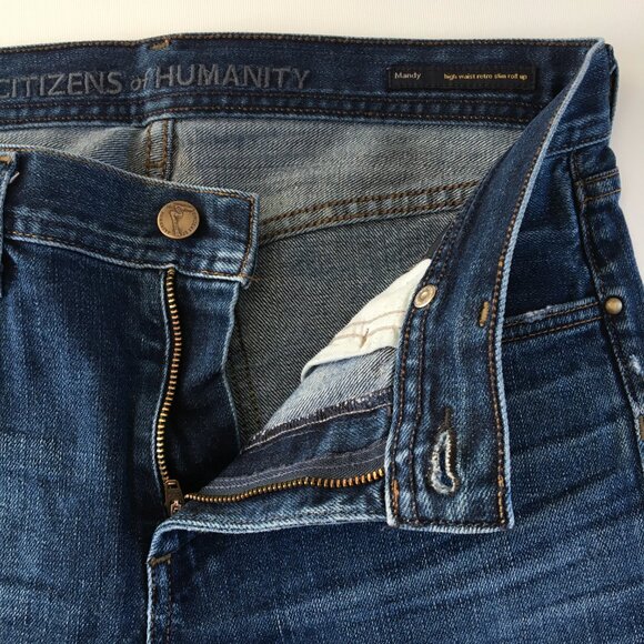 Citizen of Humanity Mandy High Rise Retro Slim Selvedge Jeans 27 - Picture 3 of 11